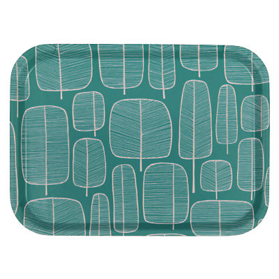 MissPrint Trees Tray Aqua/White MissPrint Trees Tray Aqua/White